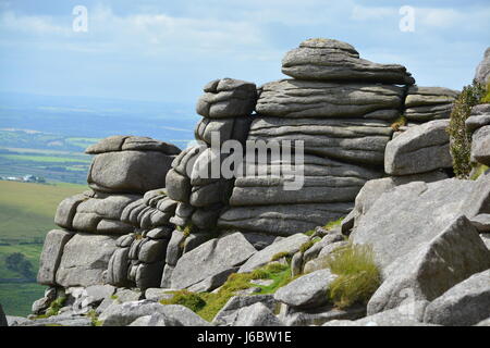 Il Cheesewring su Bodmin Moor, Foto Stock