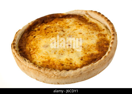 Formaggio opzionale tart delicatessen prosciutto pancetta verde opzionale latte crema vegetale Foto Stock