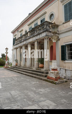 Mon Repos Palace nell isola di Corfù, Grecia Foto Stock