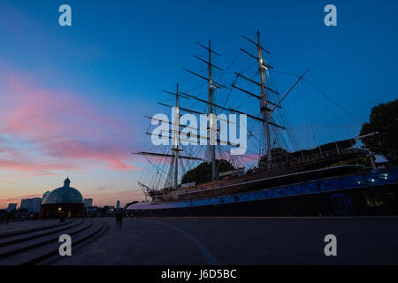 Cutty Sark Clipper Ship a Greenwich, Londra England Regno Unito Regno Unito Foto Stock