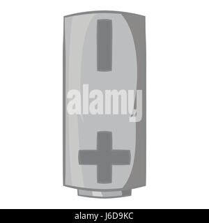 Icona della batteria, nero stile monocromatico Illustrazione Vettoriale