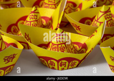 Il cinese Joss carta, tradizione per il passato lontano antenato gli spiriti Foto Stock