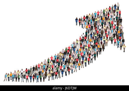 Un gruppo di persone di affari di successo migliorare la crescita di successo crescente di marketing Foto Stock