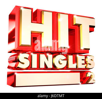 3d hit single logo Foto Stock