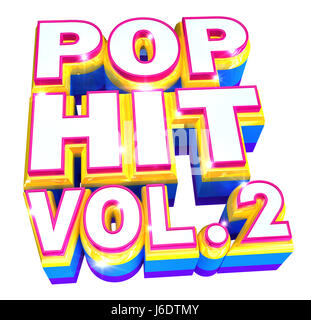 3d pop hit logo - volume 2 Foto Stock