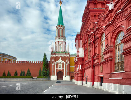 La Piazza Rossa nel moody mattina - Moscow, Russia Foto Stock