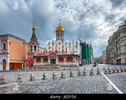 La Piazza Rossa nel moody mattina - Moscow, Russia Foto Stock