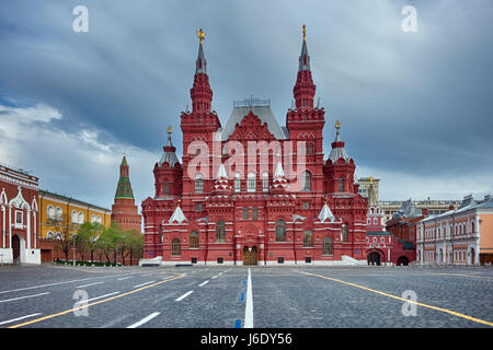 La Piazza Rossa nel moody mattina - Moscow, Russia Foto Stock