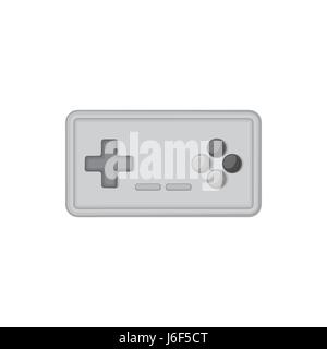 Icona del joystick, nero stile monocromatico Illustrazione Vettoriale