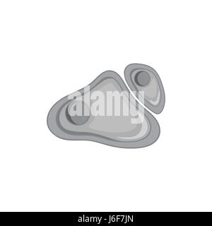 Nucleo cellulare icona, nero stile monocromatico Illustrazione Vettoriale