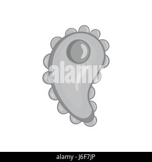 Nucleo cellulare icona, nero stile monocromatico Illustrazione Vettoriale