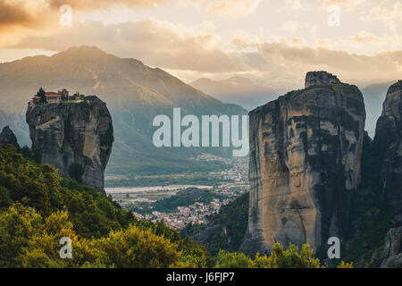 Monastero Santa Trinità, (Agia Trias) Meteora , Grecia Foto Stock