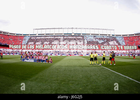 Gruppo Team-Liune fino La Liga tra Atlético de Madrid vs Athletic Club Bilbao al Vicente Calderón Stadium in Madrid, Spagna, 21 maggio 2017 . Foto Stock