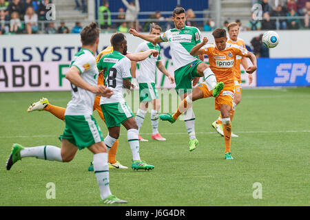 San Gallo, Svizzera. 21 maggio 2017. La Raiffeisen Super League FC SAN GALLO vs. Grasshopper Club Zürich. Foto: Cronos/Rolf Simeone Foto Stock