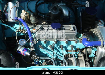 Brighton, Regno Unito. Il 21 maggio 2017. Centinaia di minis prende parte all'esecuzione annuale per le vetture, arrivando a Brighton Seafront.Questa immagine mostra un mini personalizzato motore. Roland Ravenhill/Alamy Live News Foto Stock