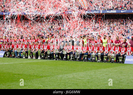 La Liga tra Atlético de Madrid vs Athletic Club Bilbao al Vicente Calderón Stadium in Madrid, Spagna, 21 maggio 2017 . Foto Stock