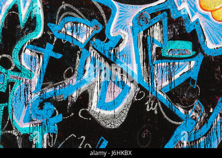 Arte swarthy nero jetblack nero profondo daub graffiti grafitti fotografia foto Foto Stock