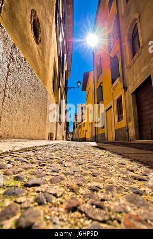 Città di Verona colorato steet view, destinazione turistica in Veneto Foto Stock