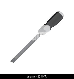 Meno icona raffigurante un cacciavite, nero stile monocromatico Illustrazione Vettoriale