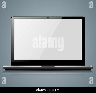 Icona di notebook con il bianco riflettono. Illustrazione Vettoriale