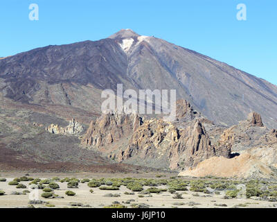 Cratere sommitale climax teneriffa picco vulcan volcano stone vertice Europa Spagna Foto Stock