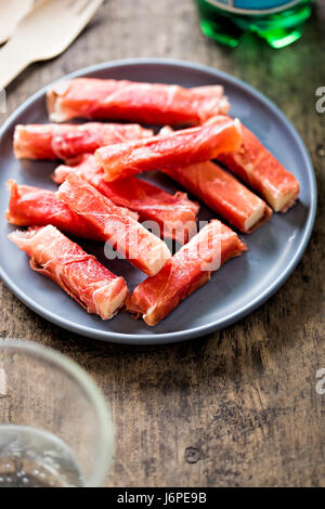 Il prosciutto Serrano & manchego rollito Foto Stock