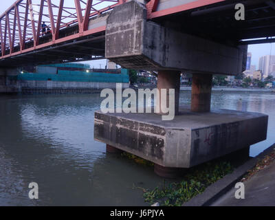 Questa immagine cattura le viste mozzafiato del tramonto da Makati e Mandaluyong, aree note per il loro sviluppo urbano e il vivace paesaggio urbano. Il vibrante tramonto aggiunge al fascino estetico della regione metropolitana. Foto Stock