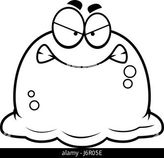 Un cartoon illustrazione di un booger cercando arrabbiato. Illustrazione Vettoriale