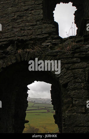 Il castello di Clun Shropshire Foto Stock