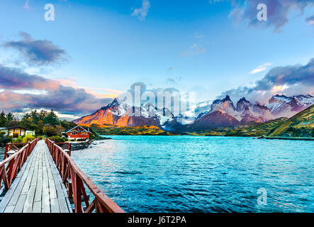 Parco Nazionale di Torres del Paine, Patagonia, Cile Foto Stock