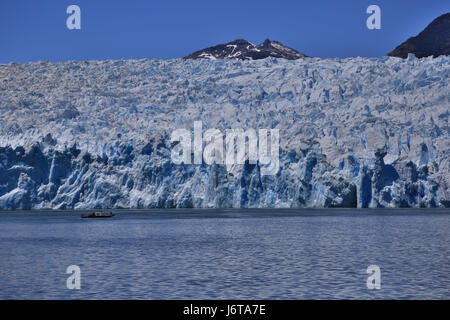 La parete astoning del San Rafael glacier Foto Stock