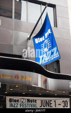 Il Blue Note Jazz Club ad ovest sulla terza strada nel Greenwich Village di New York City Foto Stock