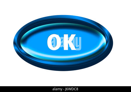 Ok pulsante ordine conferma conferma conferma conferma sì in Foto Stock