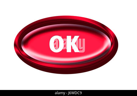 pulsante OK Foto Stock