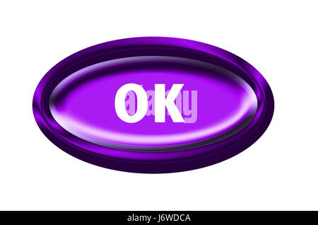 Ok pulsante ordine conferma conferma conferma conferma sì in Foto Stock