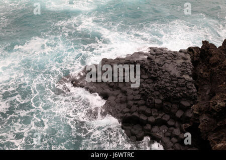 Jungmun Costa Daepo Jusangjeolli Cliff, Jeju Island, Corea del Sud Foto Stock
