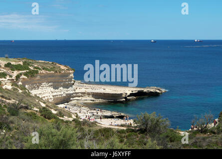 St Peter's Pool, Malta Foto Stock