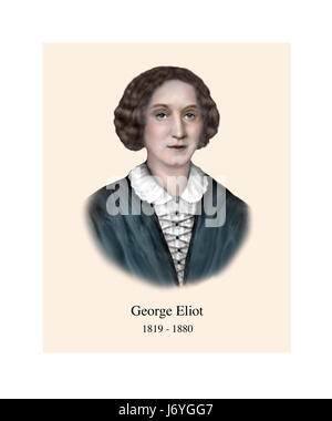 George Eliot, 1819 - 1880, romanziere inglese, poeta Foto Stock