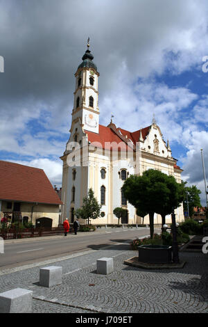 Chiesa barocca della Germania Repubblica federale tedesca vista esterna wallfahrtskirche Foto Stock