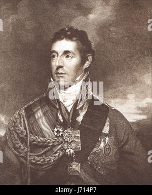 Arthur Wellesley, primo duca di Wellington il Duca di ferro Foto Stock