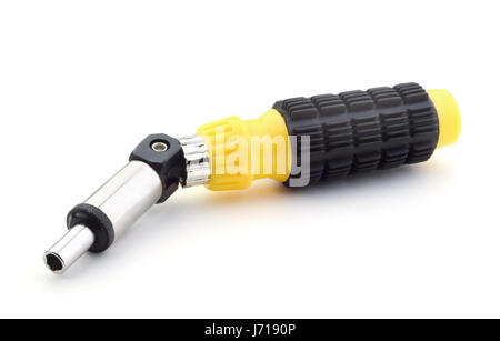Cacciavite reversibile isolato su bianco Foto Stock