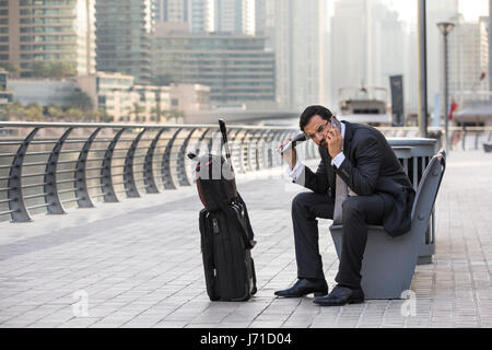 Imprenditore della Marina di Dubai, UAE Foto Stock