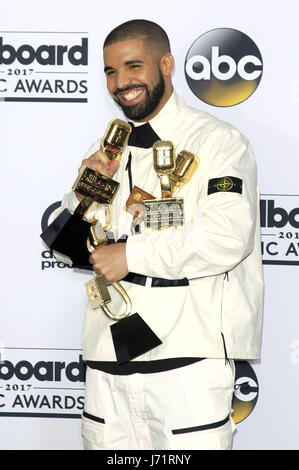 Las Vegas, Stati Uniti d'America. 21 Maggio, 2017. Drake bei der Verleihung der Billboard Music Awards 2017 in der T-Mobile Arena. Las Vegas, 21.05.2017 | Verwendung weltweit Credito: dpa/Alamy Live News Foto Stock