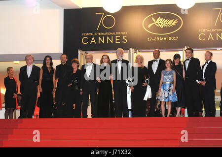 Cannes, Francia. 22 Maggio, 2017. Cannes lieto fine tappeto rosso durante il settantesimo Cannes Film Festival 2017. Credito: Fausto Marci/Alamy Live News Foto Stock