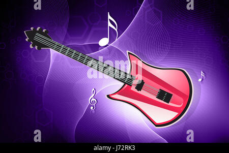 Emblema di musica guitar i pulsanti icona tasti pittogramma pittogramma simbolo del commercio Foto Stock