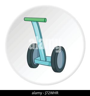 Icona del Segway, stile cartoon Illustrazione Vettoriale