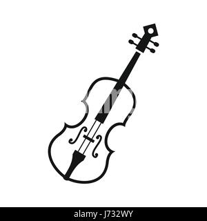 Icona di violoncello in stile semplice Illustrazione Vettoriale