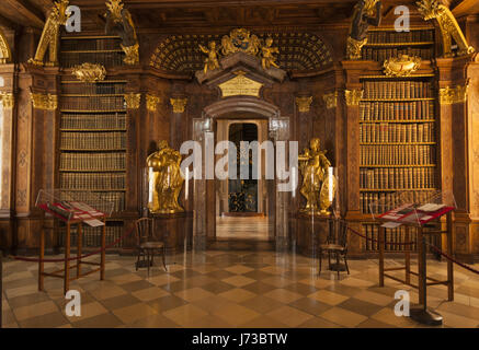 Austria Wachau, Melk, l'Abbazia di Melk, Biblioteca Foto Stock