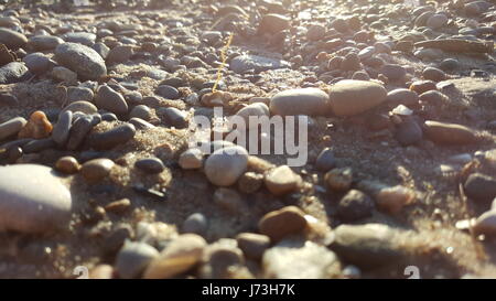 Rocce sulla riva del lago Foto Stock