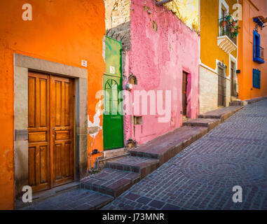 ------ Guanajuato è una città e un comune in Messico centrale e la capitale dello stato dello stesso nome. Essa è parte del carpatica di Bajío. Foto Stock